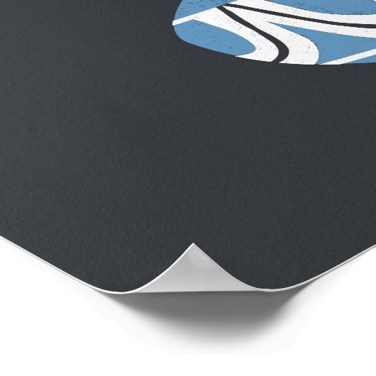 Mid Mod White Blooms Poster (Ecke)