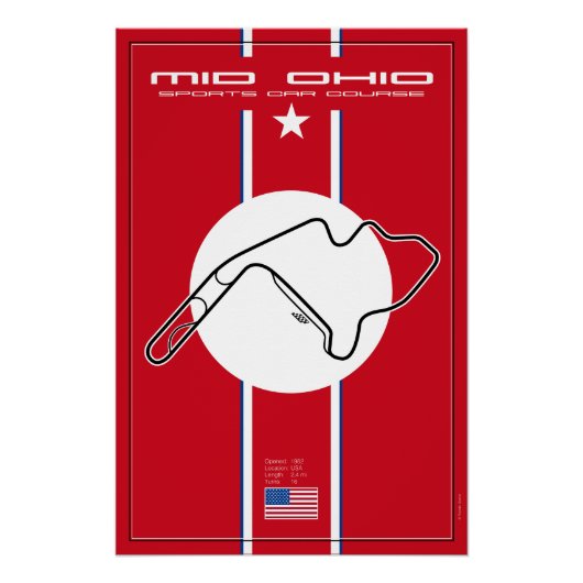 Mid Ohio Sports Car Course Poster (Vorderseite)