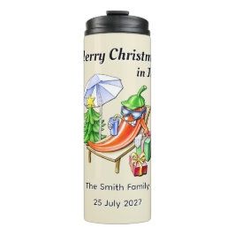 Mid Summer Tropical Christmas Spicy Pool Party Thermosbecher