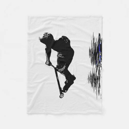 Midair Stunts - Scooter Rider Fleece Blanket (Vorderseite)