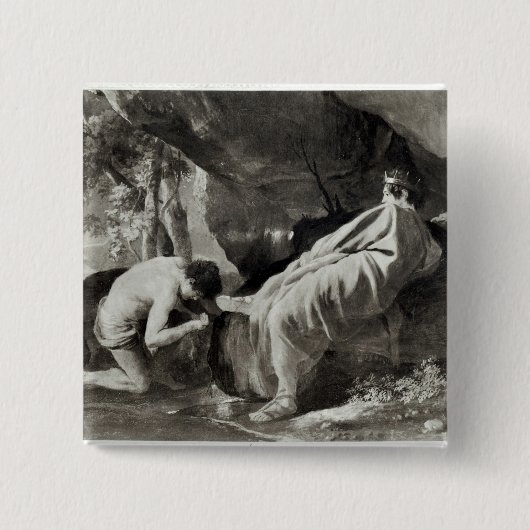 Midas an der Quelle des Flusses Pactolus Button (Vorderseite)