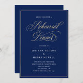 MIDAS - Navy & Gold Probe Dinner Einladung (Vorne/Hinten)