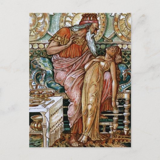 Midas' Tochter wurde Gold Postkarte (Vorderseite)