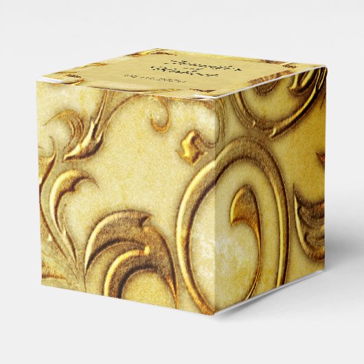 Midas Touch Gold Gastgeschenk Hochzeit Box Geschenkschachtel (Vorderseite)