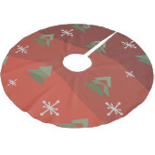 MidCentury Abstrakte Weihnachtsbäume Polyester Weihnachtsbaumdecke (Schrägansicht)
