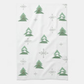 MidCentury Abstrakten Weihnachtsbaumen Winter Geschirrtuch (Vertikal)