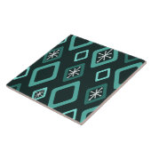 MidCentury Diamonds Aquamarin Fliese (Seite)