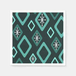 MidCentury Diamonds Aquamarin Serviette