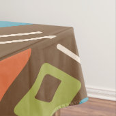 Midcentury Diamonds Art Multicolored Dark Tischdecke (Beispiel)