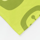 Midcentury MCM Rounded Rectangles Chartreuse Fleecedecke (Ecke)