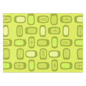 Midcentury MCM Rounded Rectangles Chartreuse Tischdecke (Vorderseite (Horizontal))