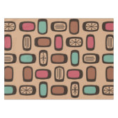 Midcentury MCM Rounded Rectangles Christmas Cookie Tischdecke (Vorderseite (Horizontal))