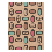 Midcentury MCM Rounded Rectangles Christmas Cookie Tischdecke (Vorderseite)