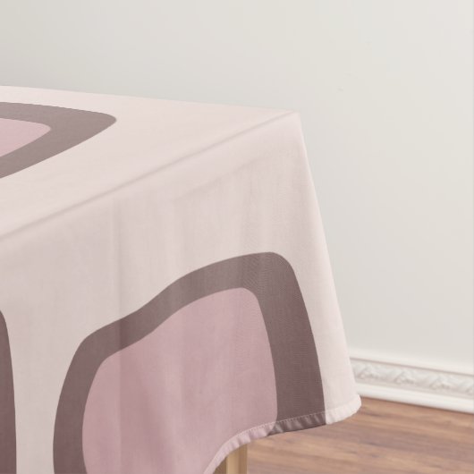 Midcentury MCM Rounded Rectangles Pink Pastel Tischdecke (Beispiel)