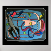 "MidCentury Mod Space ist das Place-Gemälde auf ei Poster (Vorne)