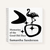 MidCentury Modern Flamingo Atomic Retro Custom Notizblock (Vorderseite)