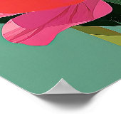 Midcentury-Modern-Mohn-Blumen-Wandkunst Poster (Ecke)