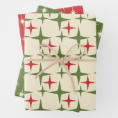 Midcentury Modern Retro Christmas Patterns Geschenkpapier Set (Beispiel)