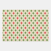 Midcentury Modern Retro Christmas Starbursts Geschenkpapier Set (Vorderseite)