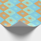 Midcentury Modern Sternenexplosion Geschenkpapier (Ecke)