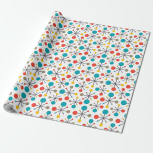 MidCentury Modern Vintage Retro Abstract Dekoupage Geschenkpapier