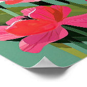 Midcentury Moderner Mohnblumen-Wandkunst Poster (Ecke)