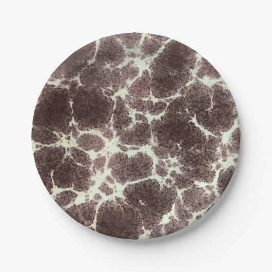 MidCentury Modernes elegantes Muster Tortoise Rock Pappteller (Vorderseite)