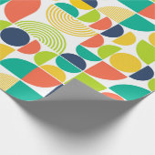 MidCentury Modernes Retro Abstrakt Art Decoupage Geschenkpapier (Ecke)
