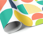 MidCentury Modernes Retro Abstrakt Art Decoupage Geschenkpapier (Rolleneckpunkt)