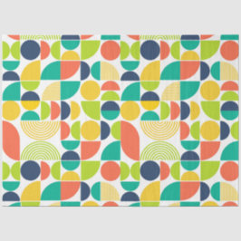 MidCentury Modernes Retro Abstrakt Art Decoupage Seidenpapier