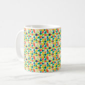 MidCentury Modernes Vintages Retro Abstrakte Kunst Kaffeetasse (Vorderseite Links)