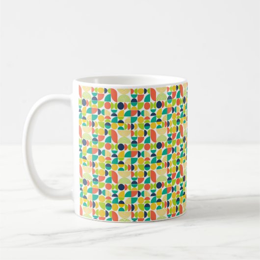 MidCentury Modernes Vintages Retro Abstrakte Kunst Kaffeetasse (Links)
