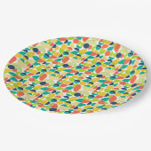 MidCentury Modernes Vintages Retro Abstrakte Kunst Pappteller (Schrägansicht)