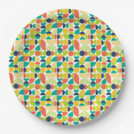 MidCentury Modernes Vintages Retro Abstrakte Kunst Pappteller