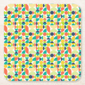 MidCentury Modernes Vintages Retro Abstrakte Kunst Rechteckiger Pappuntersetzer (Vorderseite)