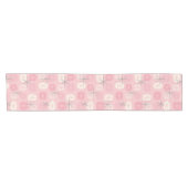 Midcentury Pattern Oblongs Pink Vanilla Kurzer Tischläufer (Horizontal)