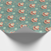 Midcentury Santa 6-7 Meme Retro Geschenkpapier (Ecke)