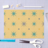 Midcentury Starburst Seamless Pattern Seidenpapier (Handwerk)