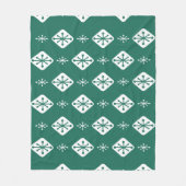 Midcentury Starbursts Diamonds Teal Fleecedecke (Vorderseite)