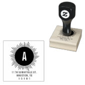 MidCentury Starbusrt Rücksendeadresse Briefmarke Gummistempel (Stempel)