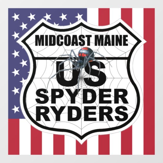 Midcoast Maine Kapitel - Aufkleber Flagge & Logo (Blatt)