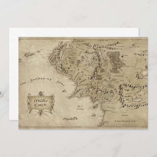 MIDDDLE EARTH™ EINLADUNG (Vorne/Hinten)