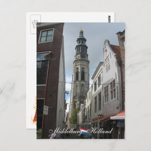 Middelburg Lange Jan Holland Postcard Postkarte (Vorne/Hinten)