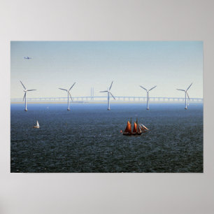 Middelgrunden Wind Farm, Oresund, Dänemark Poster