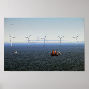 Middelgrunden Windpark, Öresund, Dänemark Poster