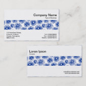 Middle Band - 101115 - Navy Blue on White Visitenkarte (Vorne/Hinten)
