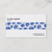 Middle Band - 101115 - Navy Blue on White Visitenkarte (Rückseite)