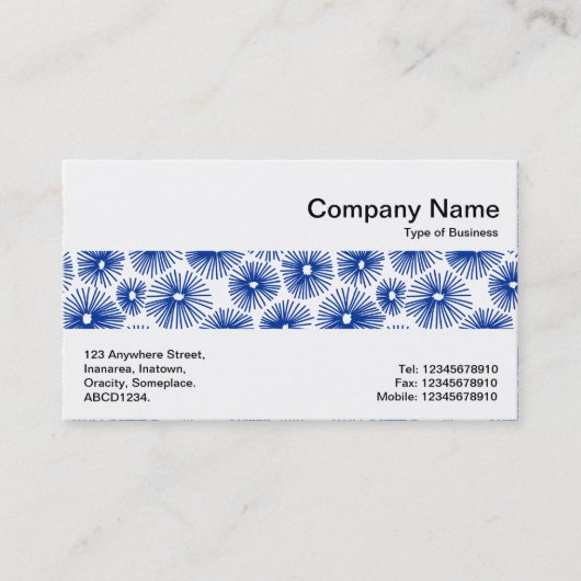 Middle Band - 101115 - Navy Blue on White Visitenkarte (Vorderseite)