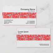 Middle Band - Abstrakt 280314 - Rot Visitenkarte (Vorne/Hinten)