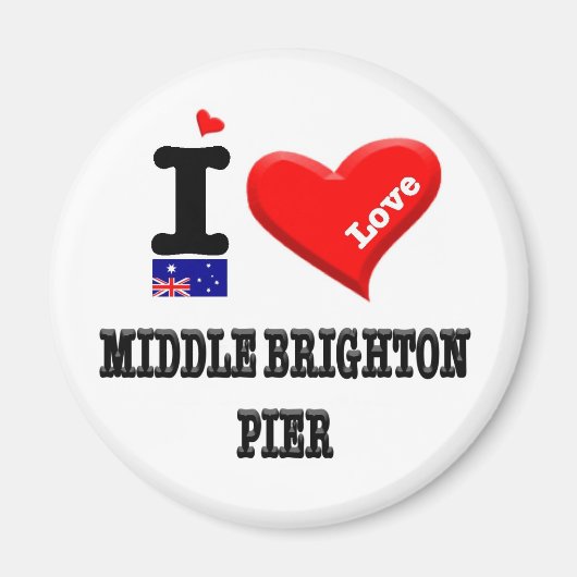 MIDDLE BRIGHTON PIER - I-Liebe Magnet (Vorne)